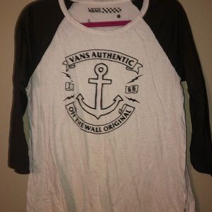 vans 3/4 sleeve t shirt L